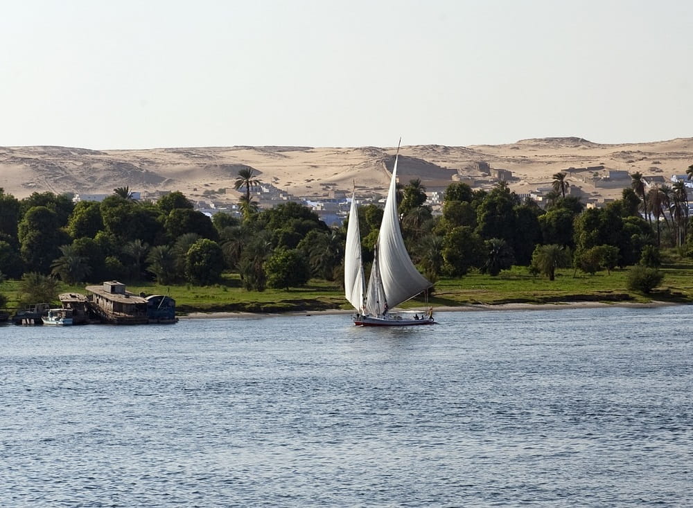 Sailboat in River Nile, Egypt