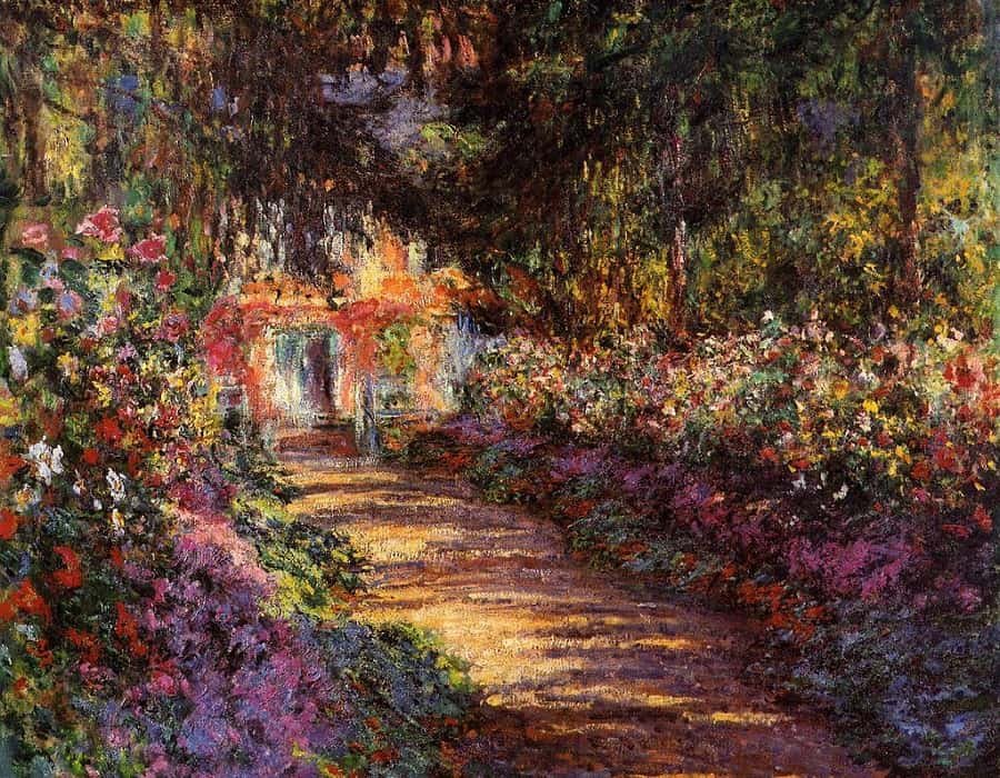  Garden at Giverny Painting by Claude Monet