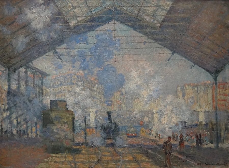 The Gare Saint-Lazare Painting by Claude Monet