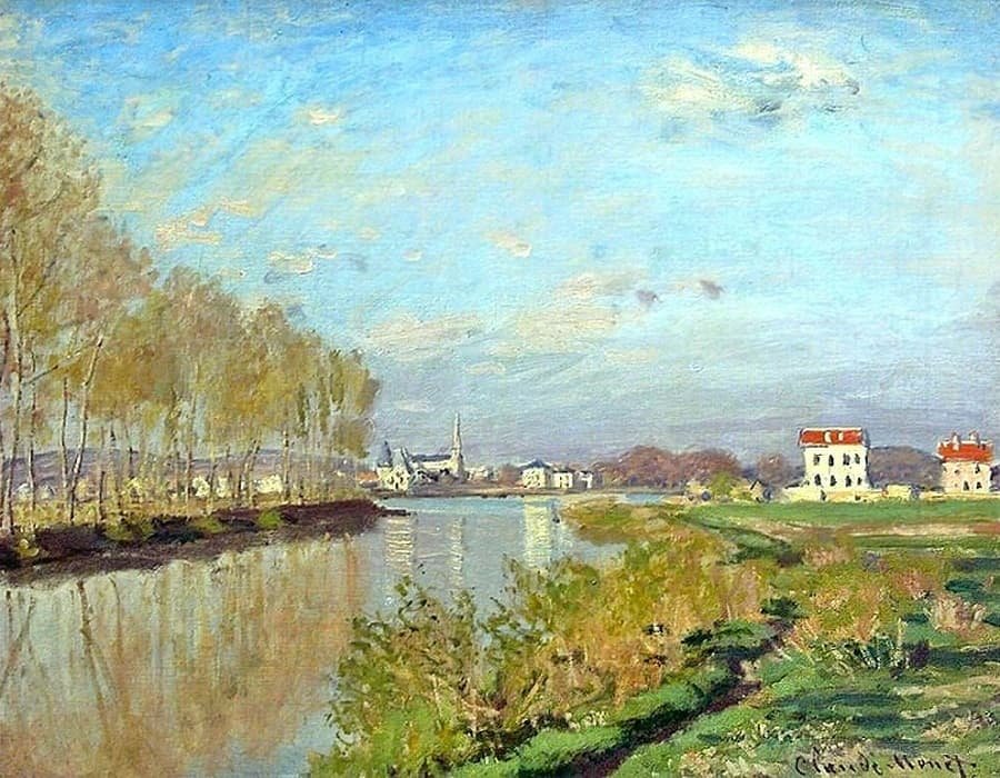 The Seine at Argenteuil Painting by Claude Monet