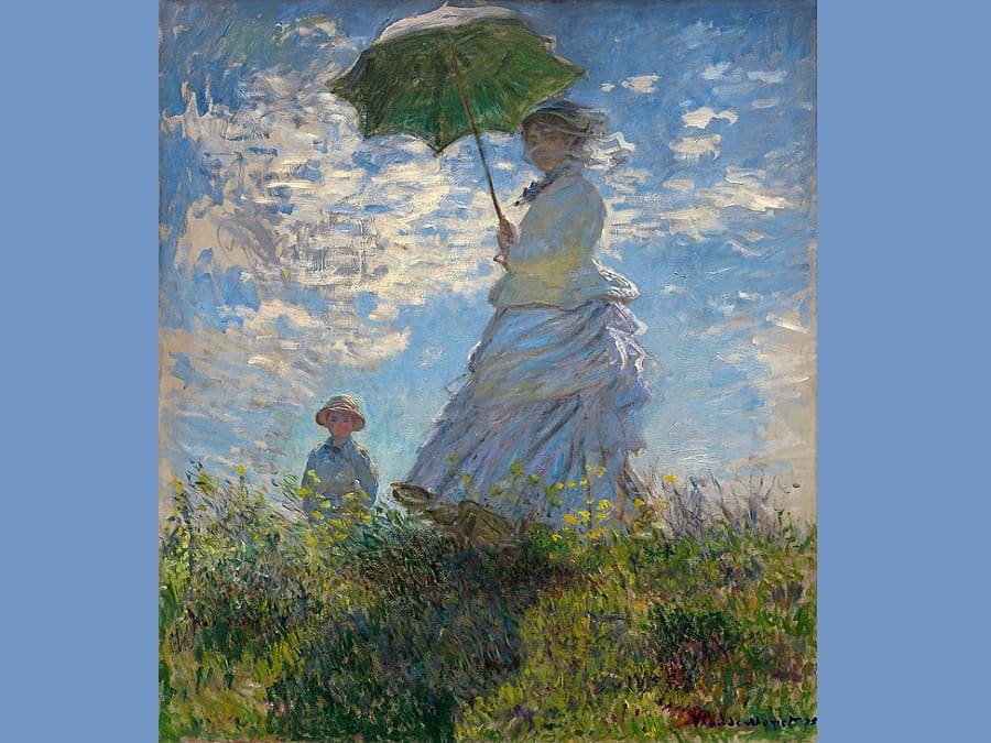 Woman with a Parasol Painting by Claude Monet