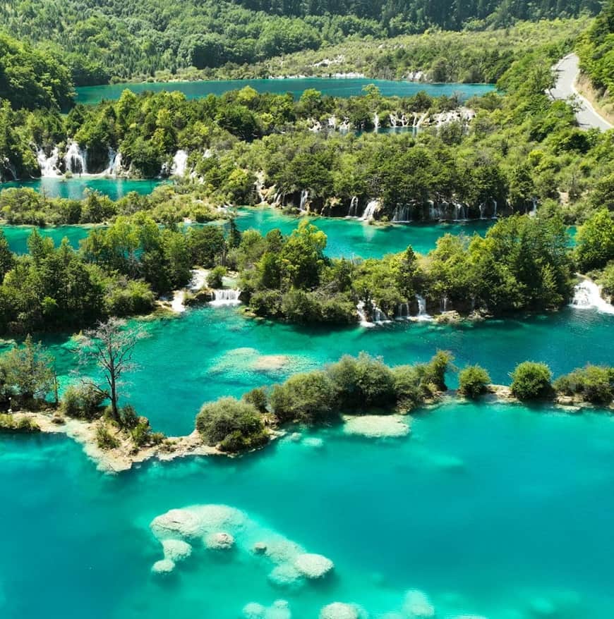 Beautiful waterfalls in Plitvice Lakes National Park, Croatia